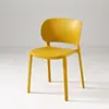 Silla de comedor con respaldo nórdico, combinación para el hogar, apilable, moderna, simple, silla de plástico, engrosada, para adulto, escritorio hueco, silla de plástico