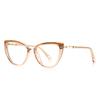 TR90 nuevos lentes anti luz azul 2221 tendencia transfronteriza ojo de gato espejo plano comercio exterior montura óptica de resorte para mujer en stock