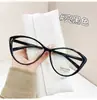 Livro Vermelho Internet Celebrando Estilo Popular Flat Glasses Olho de Gato Estilo Acadêmico Armação Anti-azul Óculos Metal Hinge Óculos Armação para Mulheres