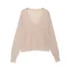 Z Estilo Europeu Transfronteiriço 2026 Nova Moda Temperamento Feminino Manga Longa Casual para o Trabalho Malha Decote V 8779006