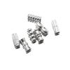 Hebilla de plata S925 para collar de perlas, hebilla de conexión de hilo, patrón de botón, botón de tornillo, accesorios hechos a mano para bricolaje S0041