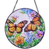 Adornos de vidrio pintado, 20 cm, nuevo, retro, transfronterizo, popular, colgante de vidrio, relieve, decoración de arte lineal vertical