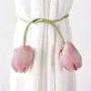 Nuevos y Modernos Amarres de Cortina Estilo Tulipán Ins Frescos Correas de Almacenamiento para Atar Cortinas Blancas Transparentes Cuerda de Flor