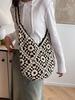 Bolsa de grande capacidade para mulheres, nova moda primavera e verão 2025, bolsa de palha trançada para combinar com o mar, bolsa de praia para férias