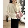 Elegante Suéter Grueso Morado para Mujer, Nueva Prenda Popular 2025 para Otoño e Invierno, Moda Tejida