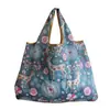 En Stock Bolso de Almacenamiento de Tela Oxford Encriptada Ecológico Portátil Plegable Bolsa de Compras para Supermercado Bolso Tote para Mujer Bolso de Mano para Regalo
