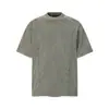 Jia Yi Ku 2026 Nova Marca Americana de Moda de Rua Design Estruturado Camiseta Vintage Lavada Desgastada Manga Curta Camisa Básica
