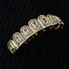 TEMU Venta Caliente Hip Hop Dientes Grillz Completo Diamante Circonio Diez Dientes Moderno Adorno de Cobre Halloween Personalidad Adorno Dental Venta al Por Mayor