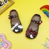 Zuecos de Ballet Rojos Estampados con Lazo 2026 para Niños, Sandalias Cerradas Antideslizantes de Verano para Exteriores para Niños, Transfronterizo