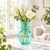 Vaso de Vidro Cabaça Listrado Retrô Decoração Simples para Casa Arranjador de Flores Secas Flores Hidropônicas