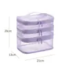 Bolsa de cosméticos de malla gran capacidad bolsa de almacenamiento de maquillaje artículos de tocador bolsa de almacenamiento de viaje portátil logo impreso