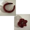 Accesorios para el cabello rojo de Año Nuevo, diadema festiva con sentido festivo, combinación de anillo de intestino grueso, diadema de calavera alta, estilo pequeño con fragancia, tocado a cuadros