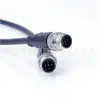 Cable de conexión de cabeza impermeable M12 de 2 núcleos/3 núcleos/4 núcleos, par de enchufes macho y hembra, cable de alimentación, enchufe de aviación para sensor, codo