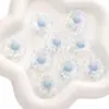 25mm Acrílico Transparente Duas Cores Colorido Girassol Furo Passante Contas Soltas Artesanal DIY Pulseira Corrente de Celular Acessórios