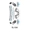 Venta al por Mayor de Calcomanías de Tatuaje Pequeñas y Frescas Duraderas Coreanas Harajuku Tatuaje Flor Azul y Blanca Dibujos Animados Letras Calcomanías de Tatuaje Sexy