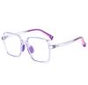 Luz azul anti-luz niños espejo luz plana sin potencia polígono Escuela Primaria estudiantes gafas fabricantes al por mayor espejo cruzado marco grande 2293
