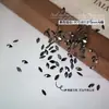 Decorações de Nail Art com Zircônia Preta em Formato de Cisne, Gota d'Água, Marquise, Ponta Inferior Afiada, Irregular, Mini, Fundo Plano Chanfrado
