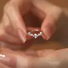 Anel Estilo Coreano Chuva de Meteoros Feminino Prata de Lei S999 Luxo Leve Versátil Anel de Dedo Prata Ajustável com Zircônia Estrela