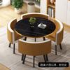 Mesa de Negociação e Conjunto de Cadeiras para Recepção de Luxo Leve Mesa Redonda Pequena de Celebridade da Internet Mesa de Conferência de Escritório Mesa e Cadeiras para Reunião de Loja e Jantar de Convidados