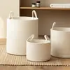 Cesta para Ropa Sucia de Cuerda de Algodón Tejida con Asas Cesta de Almacenamiento de Ropa Cubo de Almacenamiento para Peluches Cesta de Almacenamiento Cesto de Lavandería