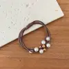 Goma para el pelo coreana simple de perla Banda elástica Anillo para el pelo Estilo fresco Accesorio para el pelo Adorno para el pelo personalizado Suministro para vendedores ambulantes