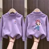 Camiseta Interior de Polar para Niñas con Cuello Medio Otoño/Invierno Capa Interior Cepillada para Niños Medianos y Mayores Manga Larga Cálida