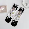 Calcetines de Dibujos Animados Estilo Japonés para Mujer, Algodón Peinado con Lindas Ilustraciones de Anime, Calcetines de Tubo Medio para Mujer, Estilo Universitario, Calcetines Largos de Moda al por Mayor