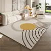 Alfombra de Sala de Estar Estilo Crema, Manta de Lujo Ligero y de Gama Alta para Sofá y Mesa de Café, Felpudo Antideslizante para el Hogar, Manta de Mesita de Noche para Dormitorio