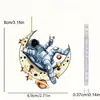 Colgante de astronauta de luna nueva transfronterizo acrílico plano para decoración de espejo retrovisor interior de coche colgante de llavero