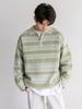 Suéter de Otoño a Rayas Camisa Polo de Manga Larga Estilo Perezoso Sentido del Diseño de Costuras Camisa Tejida Suéter de Sentido de Alta Gama para Niños