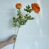 Nova flor artificial 3-cabeça auspicioso lótus casamento salão de casamento fundo decoração flor decorativa flor de mesa comércio exterior garrafa flor