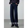 Jeans Reto Slimming Solto Novo Estilo Outono/Inverno 2026 para Mulheres, Calças Largas Elegantes de Alta Qualidade para o Dia a Dia, Calças Longas
