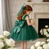 Bebê Criança Aniversário Primeiro Ano Estilo Europeu Americano Transfronteiriço Festa de Meninas Vestido de Princesa Laço nas Costas Removível Comércio Exterior