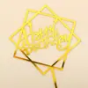 Adornos Decorativos para Pastel de Cumpleaños Temática del Viejo Accesorios para Pastel Tarjeta Acrílica de Grulla