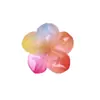 Flor de Gelo Transparente de Cinco Pétalas Bicolor Pintada em Spray Resina Acessórios de Cabelo DIY, Presilhas de Cabelo, Decorações para Capa de Celular, Pinos de Cabelo, Acessórios de Flor