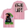 Camiseta de Manga Corta Estampada 2 PAC TUPAC Hip Hop Americano Transfronterizo Lavada Manga Larga Suelta Sudadera con Capucha para Hombre Venta al por Mayor