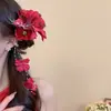 Pinza para el Cabello con Flor de Tela Estilo Super Hada para Mujer, Estilo Dulce y Único, Pinza de Pato, Estilo Festivo, Accesorio para el Cabello a la Moda y Delicado