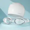 Gafas de Natación para Adultos Marco Grande HD Impermeables Antivaho Miopía Protección Ocular para Buceo Gafas de Natación Equipo Profesional Gorro de Natación Transfronterizo