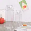500ML 1000ML plástico PS criativo portátil transparente quadrado copo copo de leite copo quadrado plástico
