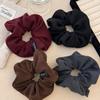 Outono e Inverno Textura Veludo Rígido Elástico de Cabelo Intestino Grosso Faixa de Cabeça Nova Moda Rabo de Cavalo Alto Corda de Cabelo Elegante Versátil Flor de Cabeça