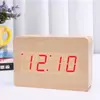 Nuevo reloj LED de madera multifuncional, reloj despertador creativo con temperatura, reloj electrónico inteligente por voz, despertador, ventas directas de fábrica