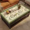 Tapete de mesa de centro estilo americano, à prova d'água e à prova de óleo, fácil de limpar, tapete de proteção de mesa, toque de luxo leve e de alta qualidade, toalha de mesa pode ser cortada no tamanho, adequado para sala de estar