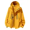 Chaqueta Softshell Cortavientos para Hombre para Exteriores con Forro de Plumas o Forro de Polar Conjunto de Dos Piezas Mismo Estilo para Pareja