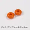 Cuentas de Ábaco de Color Puro Macaron de 14 mm con Agujero Grande para Cadena de Teléfono Móvil DIY, Pulsera, Cuerda para el Cabello, Juguete, Accesorios de Joyería Acrílica