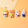 Novos acessórios de resina transparente de cores super fofas de desenho animado, joias DIY, comida em miniatura e acessórios de cola cremosa para brincar