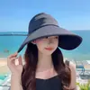 Novo Chapéu de Sol de Verão 2025 para Mulheres, Ampliado e Alargado, com Cobertura Facial Vazia, Amigo da Pele, Respirável, Versátil, Proteção UV