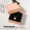 Caja de joyería con estampado en oro rosa, tapa y base, para anillos, pendientes, pulseras, collares, caja de embalaje, manualidades de joyería y accesorios.