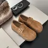 Zapatos de plataforma de suela gruesa estilo Birkenstock retro para mujer, nueva colección otoño 2026, mocasines, zuecos y zapatos casuales de un solo color para mujer