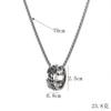 Collar de acero de titanio con accesorios de hip hop para hombre, estilo hipster callejero, colgante con personalidad de celebridades en línea, colgante de pareja, cadena de suéter para mujer