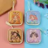 Porta-moedas de Natal criativo de lata, desenho animado, chave, moeda, bolsa com zíper, fone de ouvido, cabo de dados, caixa de armazenamento